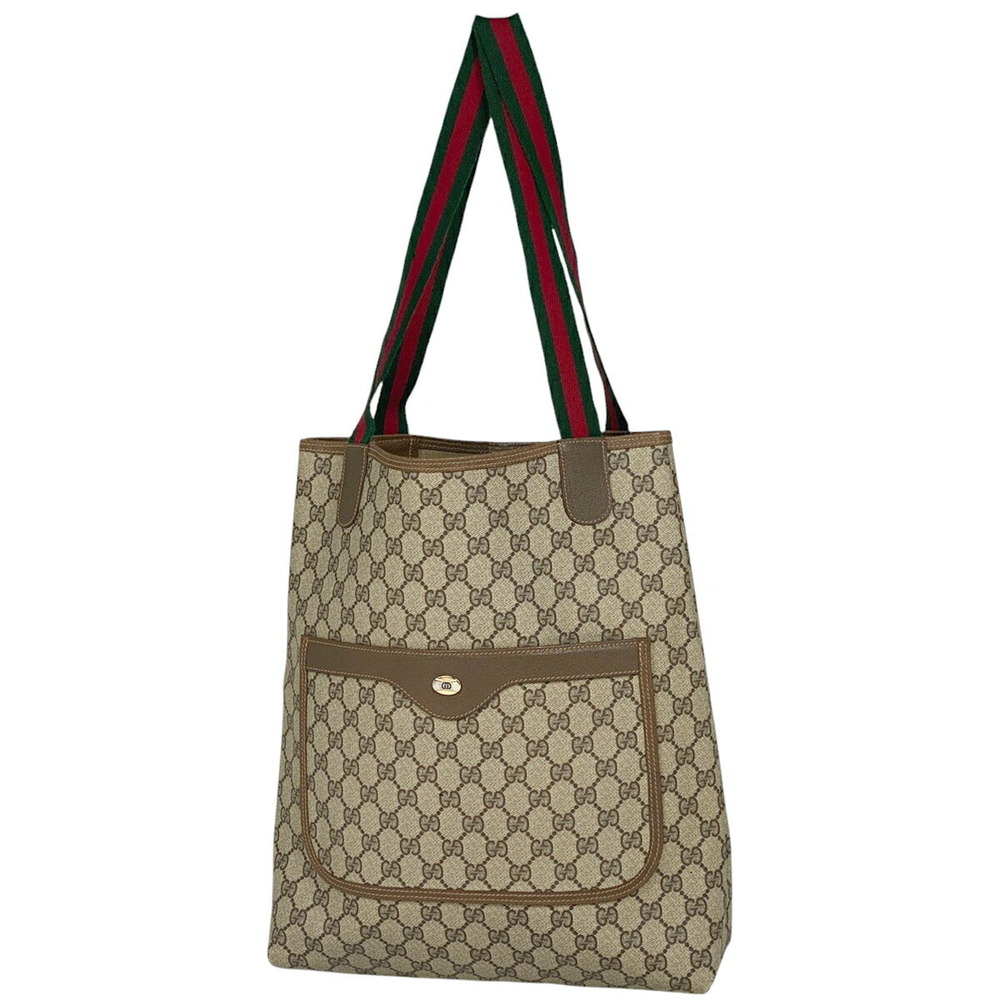 Gucci GG tote bag Sherry Web canvas brown red green